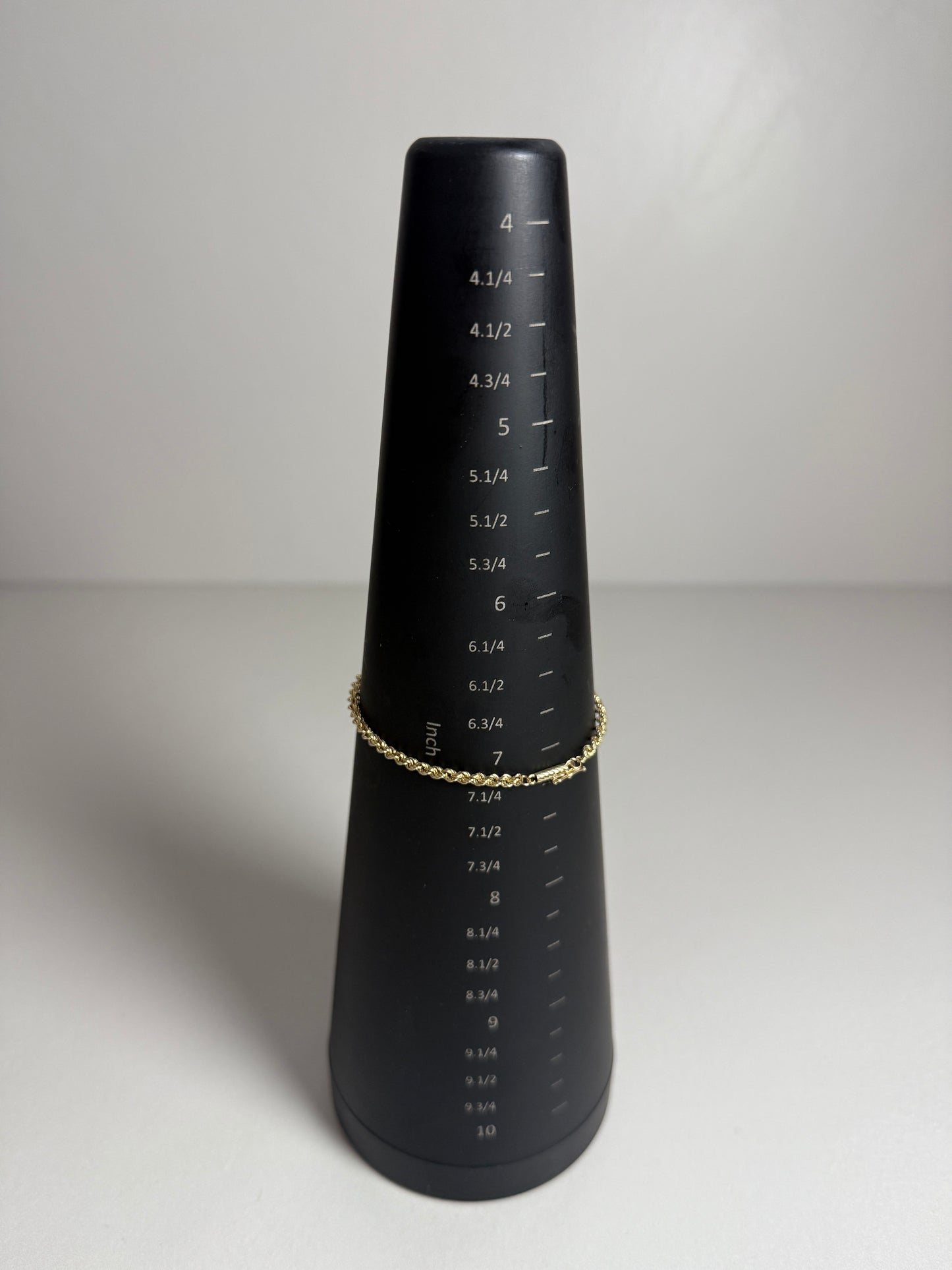 7.5" Rope Bracelet 14K Yellow Gold Chain 2.65mm 1.74g