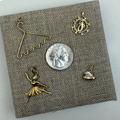 14K Gold Vintage Pendants/Charms Group B (Select Your Favorite)