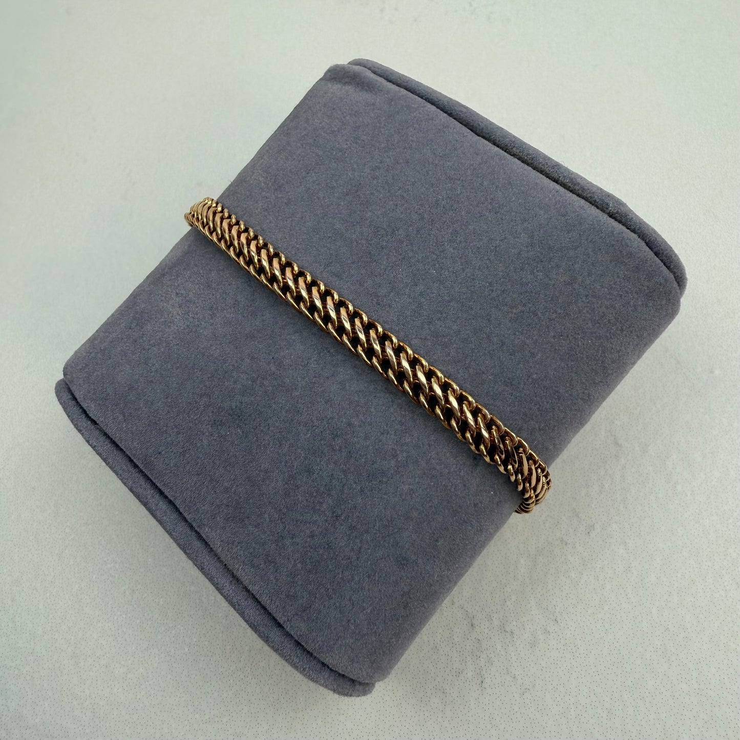 7.75" Italian Twisted Curb 14k Yellow Gold Bracelet 5.10mm, 4.71g