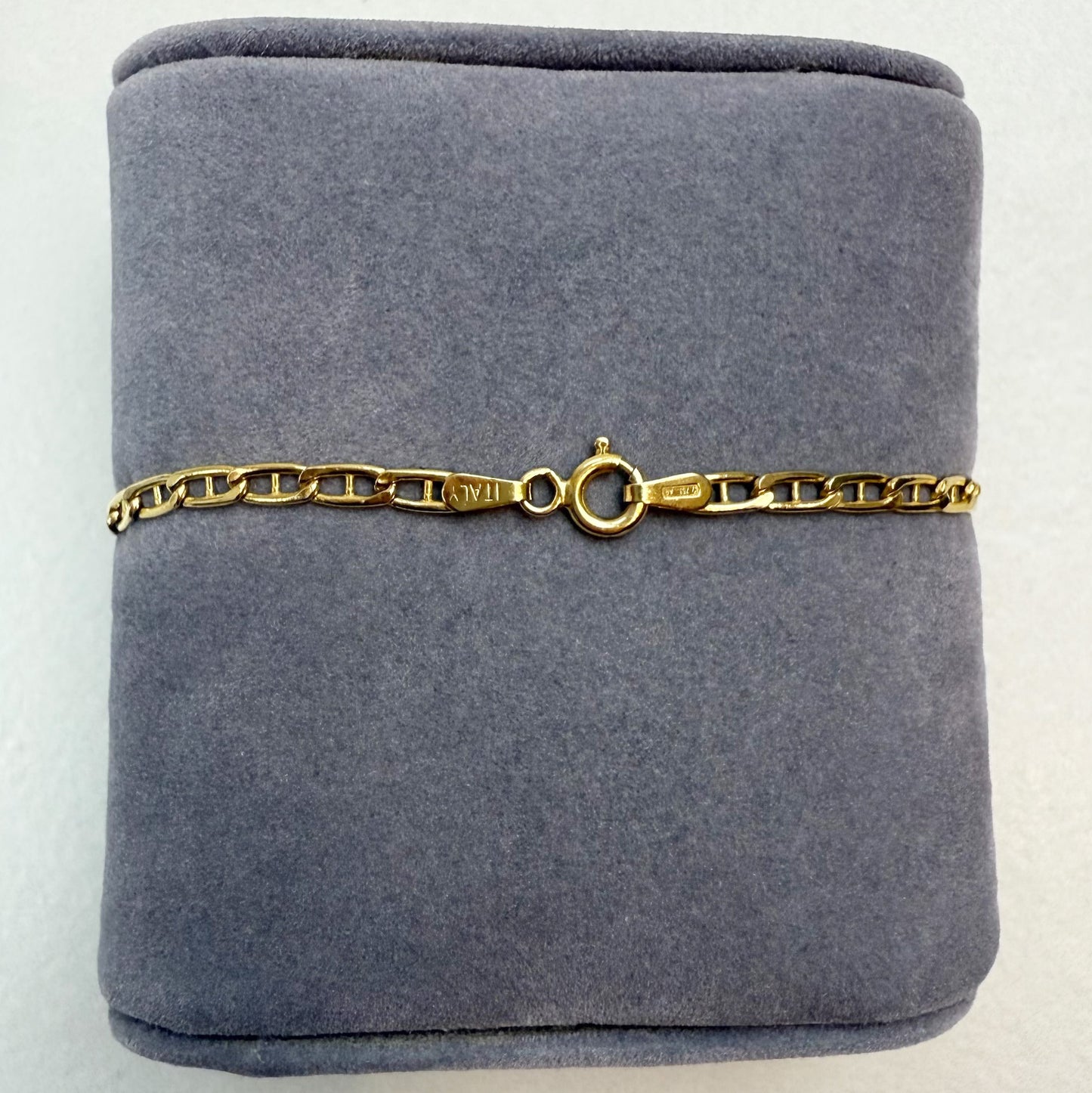 7" Italian Mariner Link 10K Yellow Gold Bracelet 2.82mm 1.51g