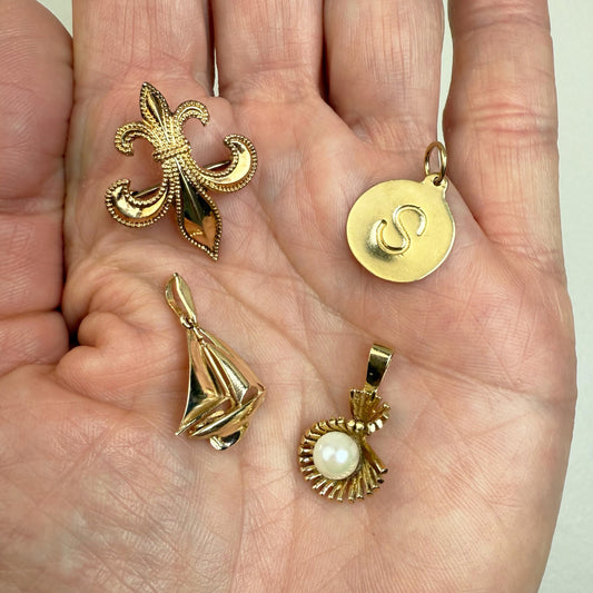 10K/14K Vintage Pendants/Charms Group E (Select Your Favorite)