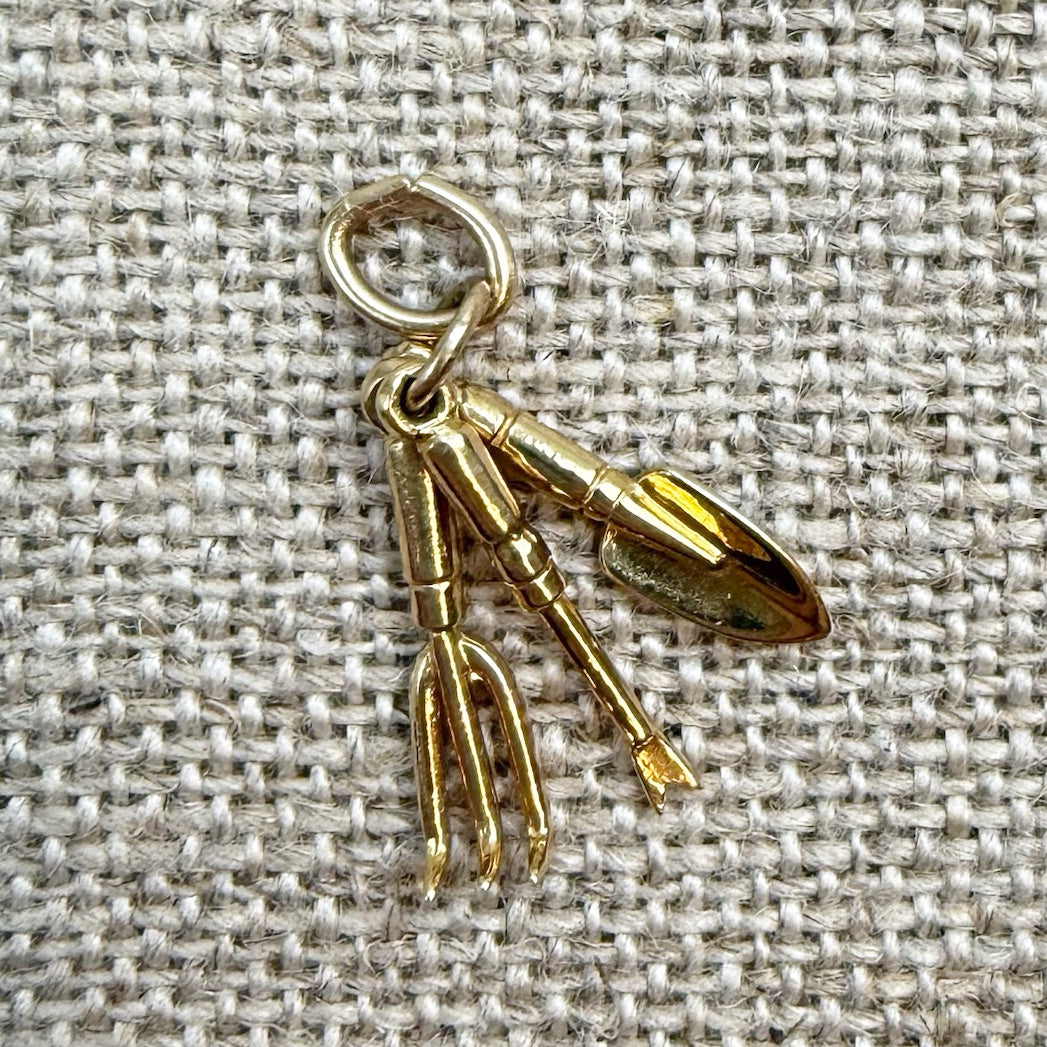 Garden Tools Charm 14K Yellow Gold