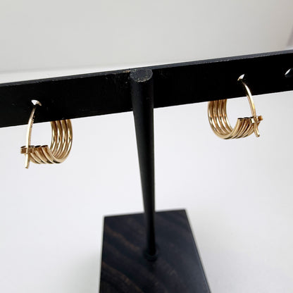 Mini Hoop Earrings Line Details 10K Yellow Gold