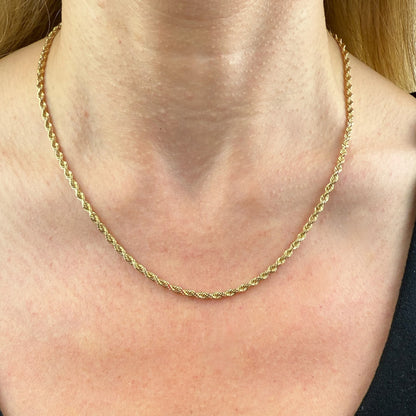 18" Michael Anthony Diamond Cut Rope 10K Yellow Gold Chain 2.75mm 10.22g