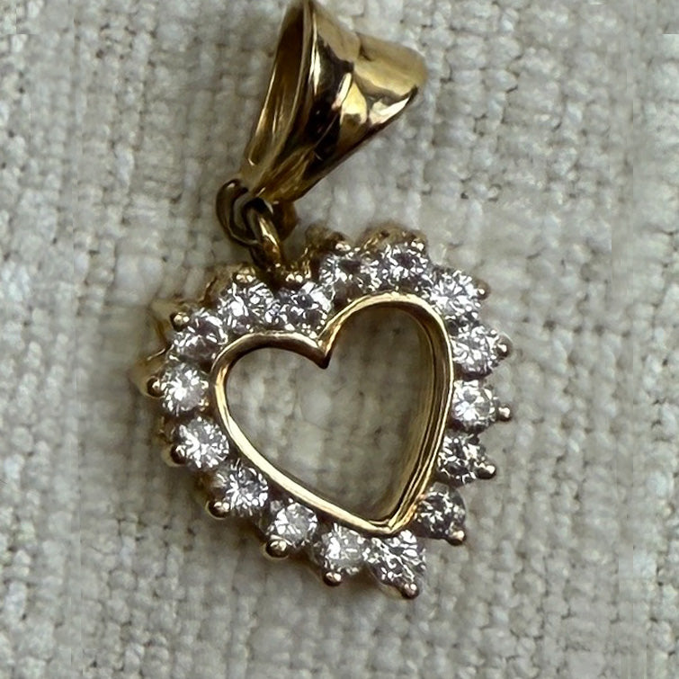 18K/14K Vintage Heart Pendants/Charms Group G (Select Your Favorite)