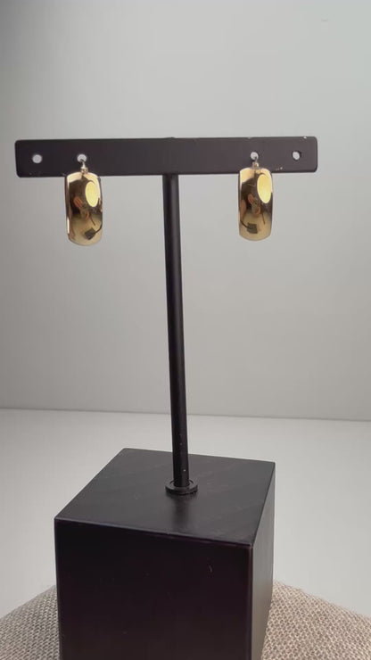 14k Solid Yellow Gold Perfectly Chunky Hoop Earrings, 2.69 g