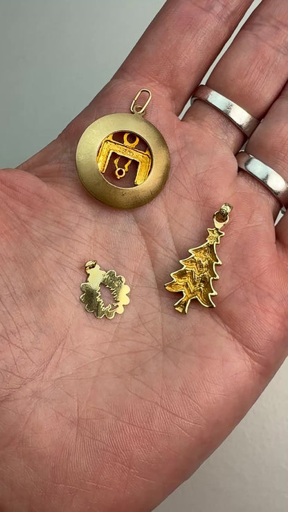 14K Vintage Christmas Charms and Pendants (Select Your Favorite)