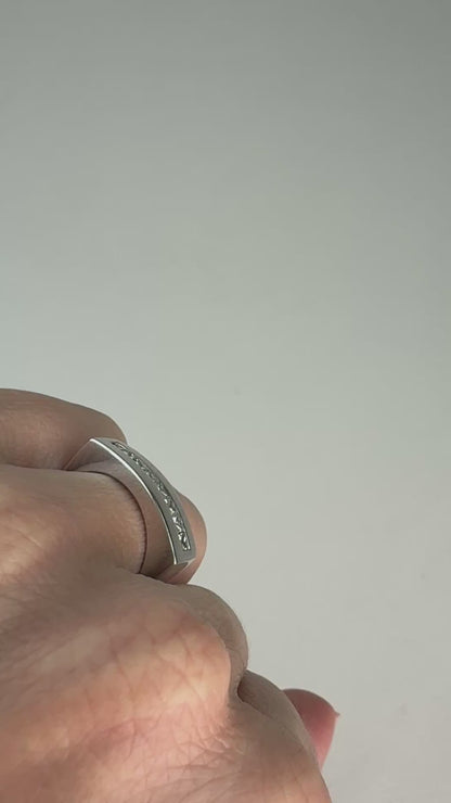 18K White Gold Princess Cut Diamond Channel Band, .50 CTW