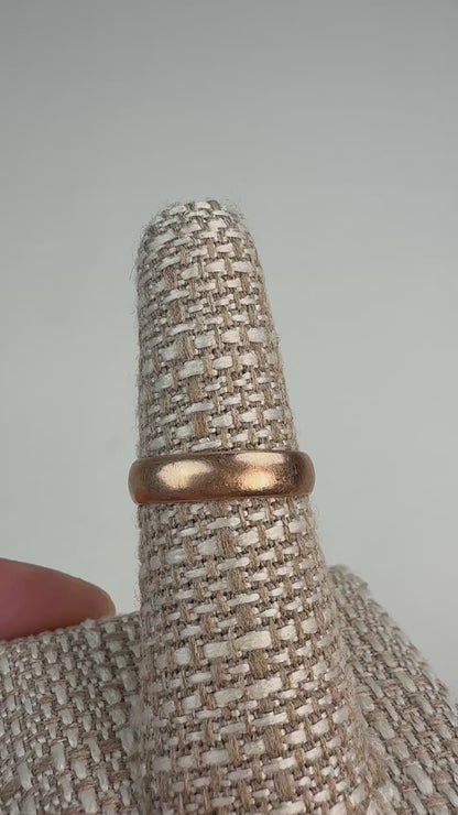 10K Vintage Comfort Fit Rose Gold Band 4.43mm, Size 7.25