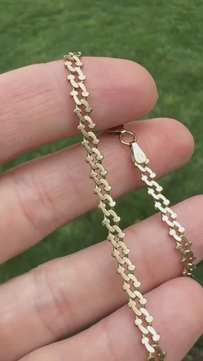 8" Italian Solid 14K Yellow Gold Fluid Fancy Link Bracelet, 4.76 g
