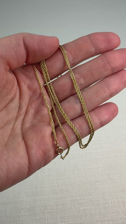 24" Michael Anthony Rope 14K Yellow Gold Chain 1.27mm 3.49g