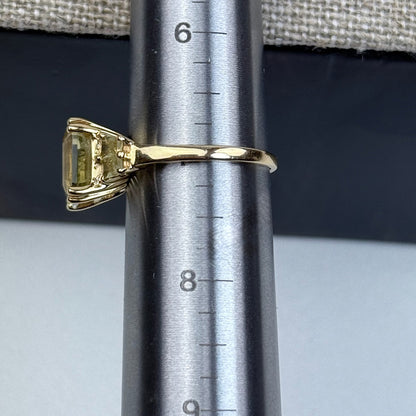 14K Vintage Citrine Yellow Gold Statement Ring Size 7
