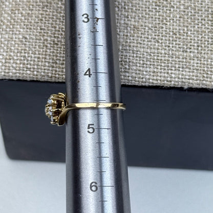 14K Vintage Opal Cluster Ring Yellow Gold, Size 4.5