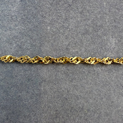 7" Italian Singapore Bracelet 14K Yellow Gold 2mm 1.2g - Resizing to 6" (+$20)
