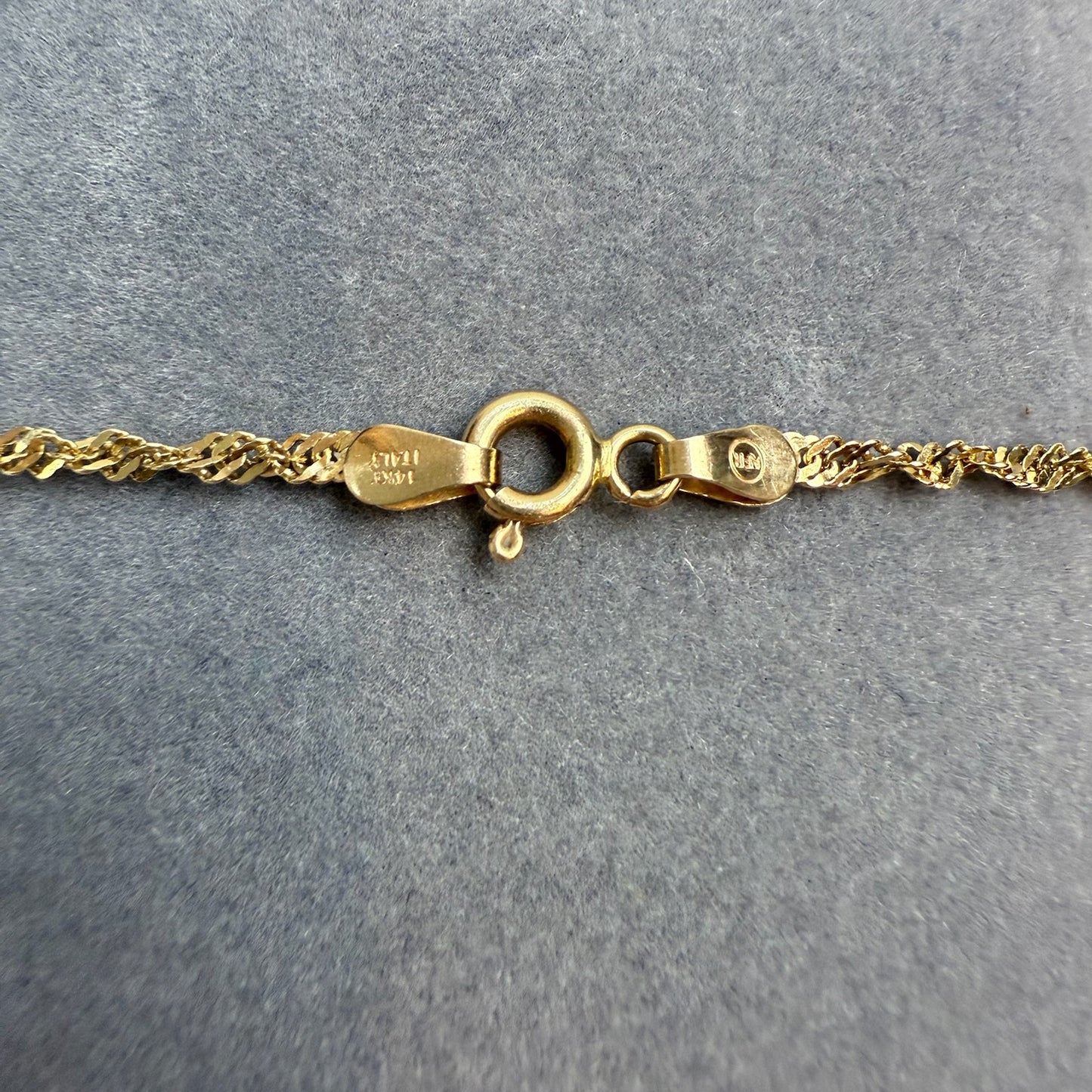 7" Italian Singapore Bracelet 14K Yellow Gold 2mm 1.2g - Resizing to 6" (+$20)