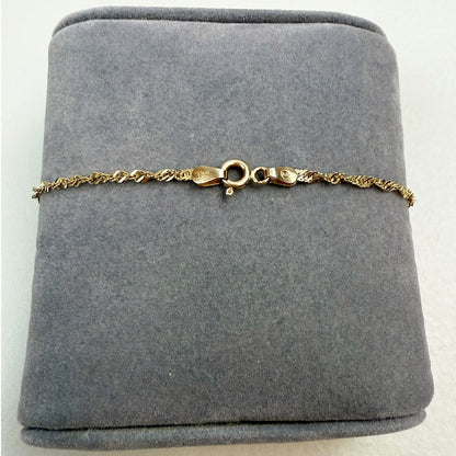7" Italian Singapore Bracelet 14K Yellow Gold 2mm 1.2g - Resizing to 6" (+$20)